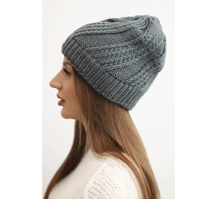 Dámska zimná vlnená čiapka K441 graphite Dámska zimná vlnená čiapka K441 graphite
