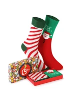 Unisex vánoční ponožky v – sada 2 se a pruhy model 21772712 - K-Fashion