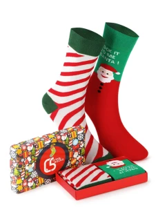 Unisex vánoční ponožky v – sada 2 se a pruhy model 21772712 - K-Fashion