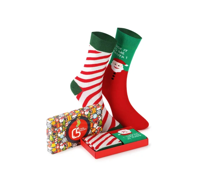 Unisex vánoční ponožky v – sada 2 se a pruhy model 21772712 - K-Fashion