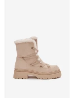Dámské sněhule s kožíškem Béžové model 21715014 - Boto Dámské sněhule s kožíškem Béžové model 21715014 - Boto