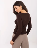 Sweter PM SW model 21334900 ciemny brązowy - FPrice