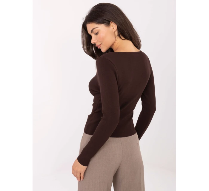 Sweter PM SW model 21334900 ciemny brązowy - FPrice