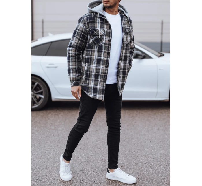 Pánská bunda s kapucí tmavě modrá Dstreet model 21982344 - FashionStreet