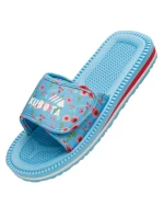 Klapky na suchý zip vícebarevné květinové modré model 21721318 - Kubota Klapky na suchý zip vícebarevné květinové modré model 21721318 - Kubota