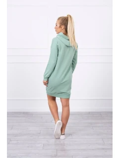 Šaty s kapucí tmavě mátové