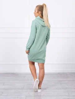 Šaty s kapucí tmavě mátové