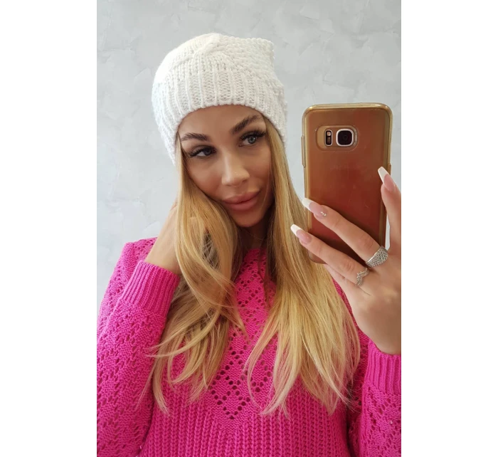 Fleecová čiapka Sandra K210 biela Fleecová čiapka Sandra K210 biela