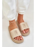 Klapki Damskie Big Star LL274A210 Beżowe