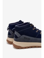 Zamszowe Buty Trekkingowe Męskie Big Star SS174264 Granatowe