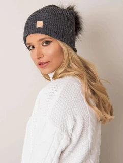 Dámská čepice model 20724705 tmavě šedá - Rue Paris