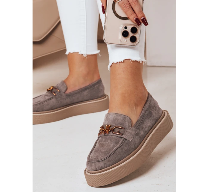 Dámské mokasíny na platformě šedé Dstreet model 21984056 - FashionStreet Dámské mokasíny na platformě šedé Dstreet model 21984056 - FashionStreet