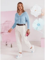 dámský oversize žebrovaný modrý Dstreet model 21986107 - FashionStreet