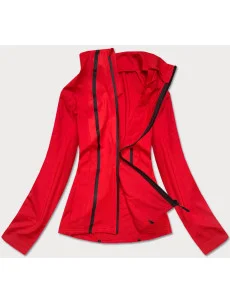 Červená dámska mikina s nízkym stojačikom (HH020-05)