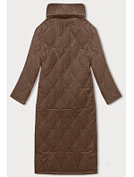 Hnědý dámský kabát model 20469016 - J.STYLE Hnědý dámský kabát model 20469016 - J.STYLE