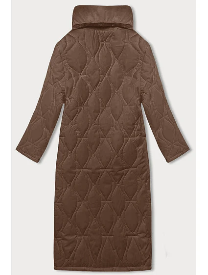 Hnědý dámský kabát model 20469016 - J.STYLE Hnědý dámský kabát model 20469016 - J.STYLE