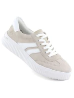 Kožené polobotky Remonte model 21910660 béžové barvy - Rieker