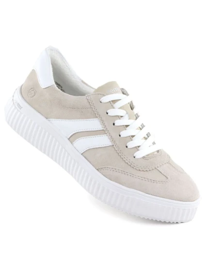 Kožené polobotky Remonte model 21910660 béžové barvy - Rieker