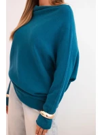 Dámsky asymetrický viskózový sveter Batwing