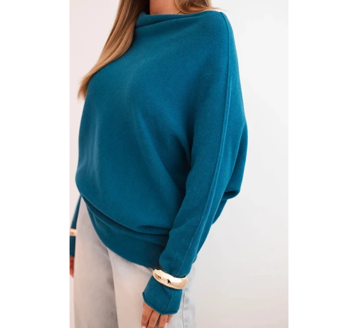 Dámsky asymetrický viskózový sveter Batwing