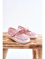 Dětské balerínky na suchý zip v růžové model 21610949 - Boto