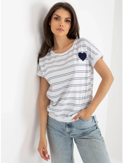 Blúzka RV BZ 8619.94 biela a tmavo modrá