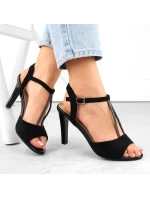 Černé semišové sandály W model 19907355 - SERGIO LEONE