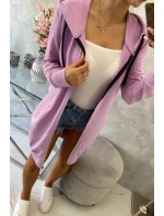 Šaty s kapucňou, mikina fialová