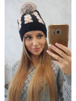 Dámská čepice s bambulí Rozalia model 18751655 - K-Fashion Dámská čepice s bambulí Rozalia model 18751655 - K-Fashion