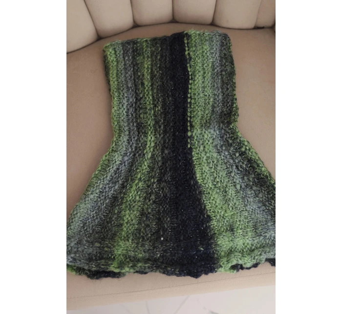 Dámsky vlnený mäkký golfový šál zimný KN21 zelený