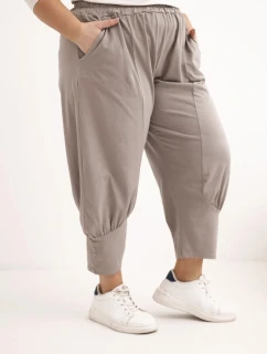 Dámske plus veľkosť nohavice s nízkym sedom a elastickým pásom Fango