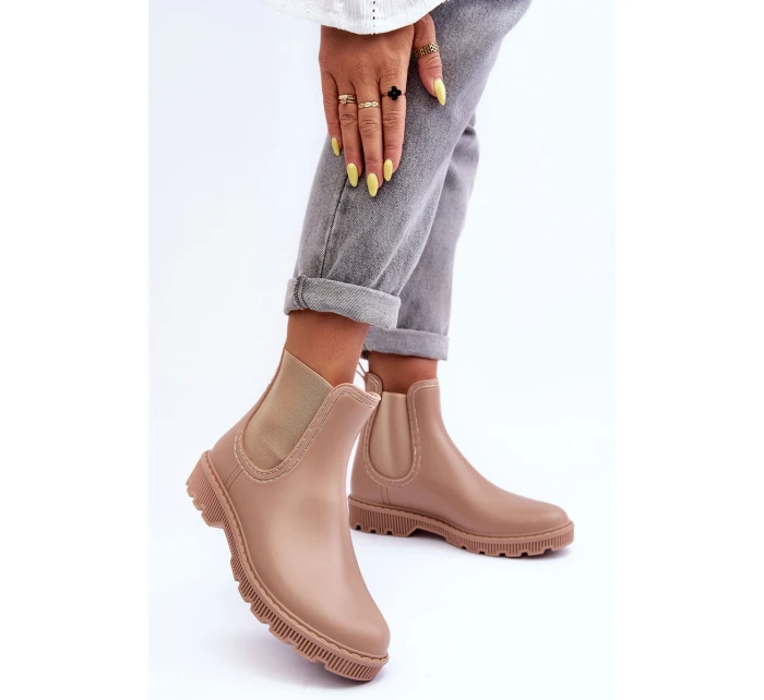 Dámské gumáky Bežové model 21628806 - Boto Dámské gumáky Bežové model 21628806 - Boto