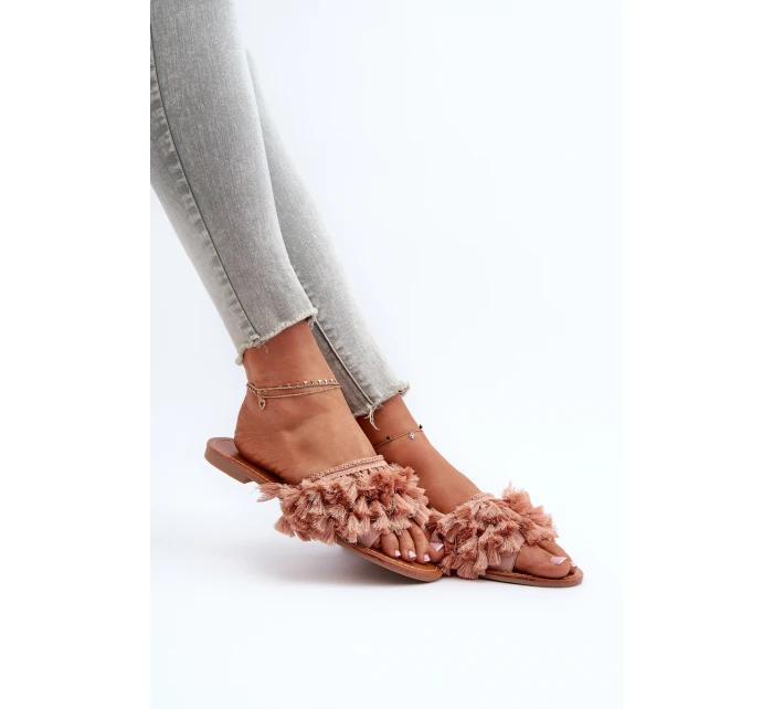 Ploché Dámské Žabky S Špinavě Růžové model 21656741 - Boto Ploché Dámské Žabky S Špinavě Růžové model 21656741 - Boto