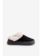 Kapcie Damskie Z Futerkiem Czarne Zinntia