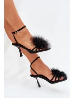 Dámské Sandály Na Podpatku S Černé model 21687020 - Boto Dámské Sandály Na Podpatku S Černé model 21687020 - Boto