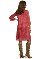 S237 Šifónové šaty so zaväzovaním za krkom - model 2