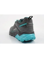 Aku dámska treková športová obuv Flyrock Gore-tex odolná sivá modrá dámska