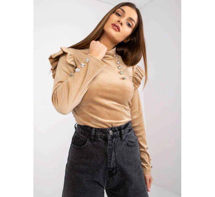 Blúzka DHJ BZ 6533A.44P ťava Blúzka DHJ BZ 6533A.44P ťava