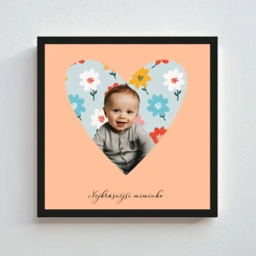 Personalizovaný magický fotoobraz v rámu - čtverec 20x20 - výřez fotky na podkladu 