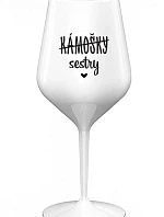 Fľaše - SISTERS - biely nerozbitný pohár na víno 470 ml