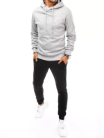 Pánska sivo-čierna tepláková súprava FashionStreet AX0670
