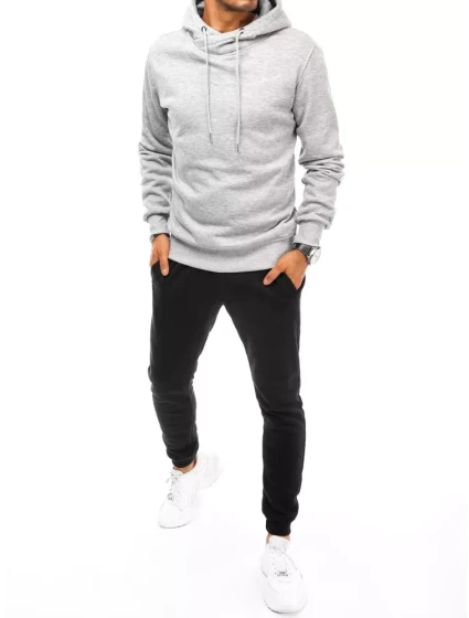 Pánska sivo-čierna tepláková súprava FashionStreet AX0670