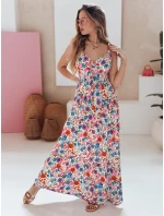 FLOWMISS biele kvetinové maxi šaty FashionStreet EY2628