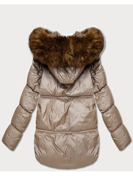 Béžová dámská bunda typu s kapucí model 21428675 - S'WEST