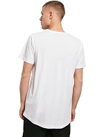 Build your Brand BY 028 Pánske tričko „Shaped Long“ 56.0028 biele