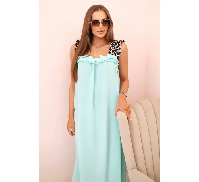 Dámské šaty s ramínky s leopardím potiskem mincovna