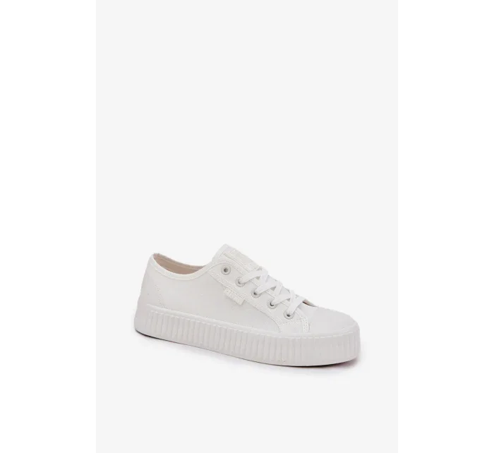 Dámske plátenné tenisky na platforme Big Star - biele Dámske plátenné tenisky na platforme Big Star - biele