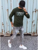 Pánská khaki mikina s potiskem Dstreet model 21966052 - FashionStreet