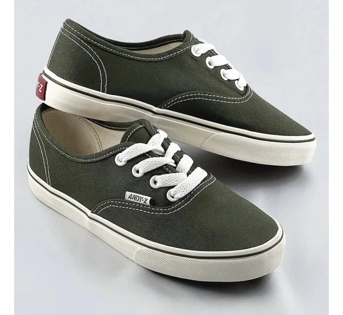 Dámské šněrovací tenisky v khaki barvě model 17112666 - ANDY-Z