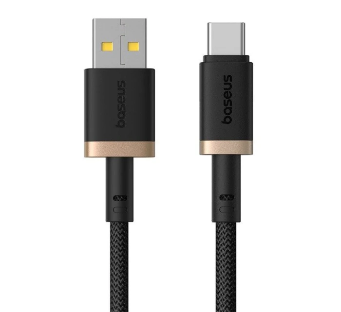 Baseus Dura USB-Type C 60W 2m kábel (čierny/zlatý) Baseus Dura USB-Type C 60W 2m kábel (čierny/zlatý)